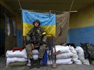 Stanovit ukrajinské armády nedaleko Luhansku (22. záí 2014)