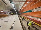 Nová ást linky A praského metra je krátce ped dokonením, kompletn hotova...