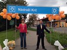 éf sociálních demokrat v Praze 4 Petr Horálek symbolicky otevel stanici...