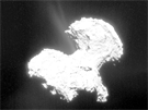 Snímek komety urjumov-Gerasimenko sloený ze ty fotografií poízených...