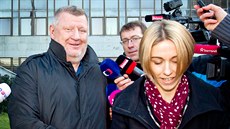 Obvinný podnikatel Ivo Rittig a jeho právnika Katarína Koiaková Oboová