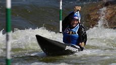 Kate�ina Ho�ková na mistrovství sv�ta v americkém Deep Creeku. 