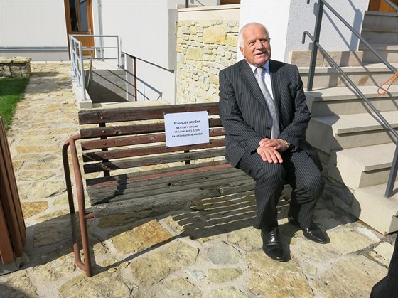 Václav Klaus na své lavičce