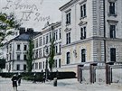 Takto vypadala kas�rna na dobov� pohlednici p�ed prvn� sv�tovou v�lkou.