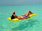 Gabriela Kratochvílová na dovolené na Maledivách
