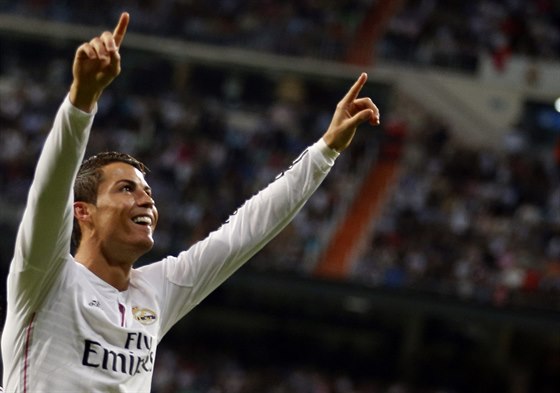PAN STELEC. Cristiano Ronaldo, fotbalista Realu Madrid, se raduje z branky,...