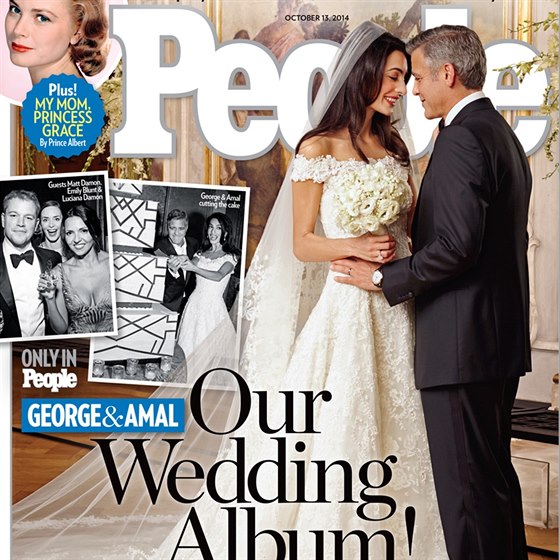 Snímky ze svatby prodal George Clooney stejně jako Brad Pitt časopisům People a...
