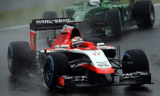 NA TRATI. Jules Bianchi ve Velké cen Japonska formule 1. 