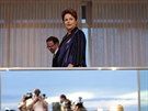 Brazilská prezidentka Dilma Rousseffová bhem tiskové konference (1. íjna...