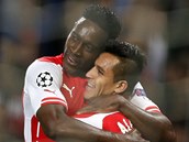 POSILY SLAV. Danny Welbeck z Arsenalu se raduje ze svho glu proti