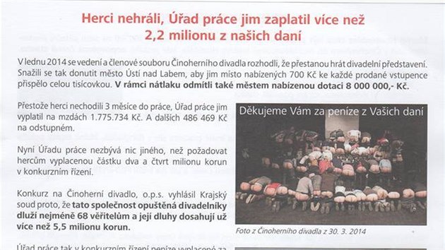 Letk z anonymn antikampan proti hnut PRO! st obsahuje dokonce jet podrobnj daje ne obdobn nepodepsan lnek v Mstskch novinch.
