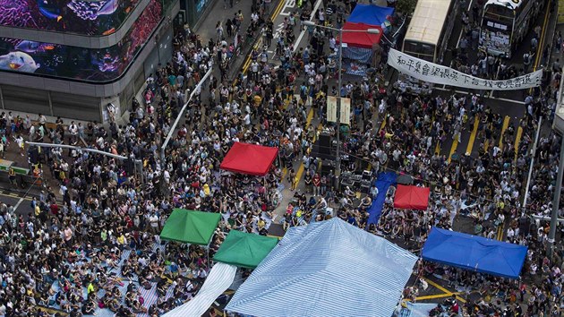 Protesty v Hongkongu (1. jna 2014).