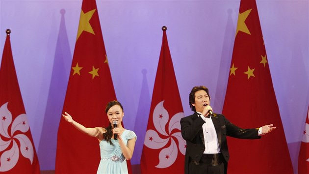 Oslava nskho sttnho svtku v Hongkongu (1. jna 2014).