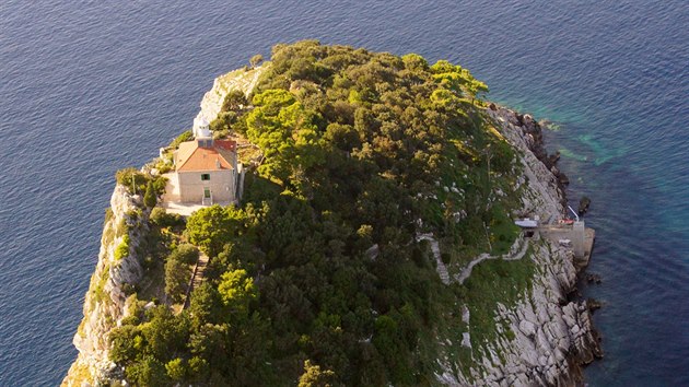 Majk na ostrov Svatho Andrija severn od Dubrovniku