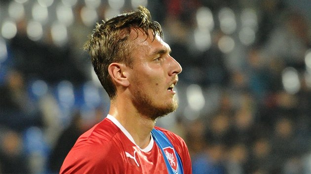Tomáš Chorý v reprezentačním dresu v utkání proti Francii. 