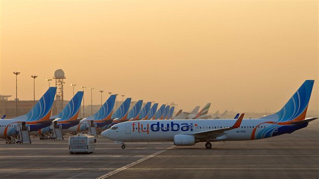 Flotilu leteck spolenosti FlyDubai tvo vhradn letadla Boeing 737-800.