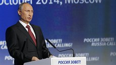 Ruský prezident Vladimir Putin na investi�ním fóru v Moskv�