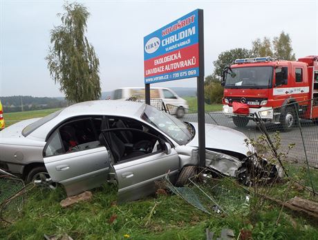 Nehoda u obce Výsonín