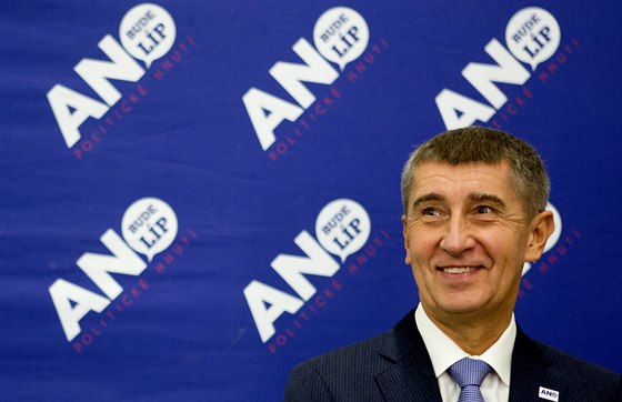 Ministr financí a éf hnutí ANO Andrej Babi ve tábu strany v Praze. (11....
