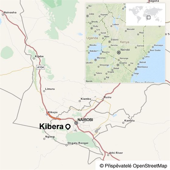 Slum Kibera v keskm Nairobi