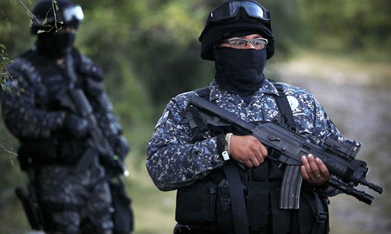 Mexická policie. Ilustraní snímek.