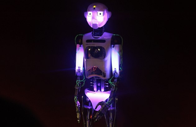 Robot Thespian v liberecké iQLANDII. Jeden z propagátor projektu Liberec -...