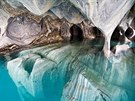 Las Cavernas de Marmol na jezee Lago General Carrera v Chile. Nejvtí chilské...