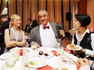 Karel Schwarzenberg ve volebním �tábu TOP 09 v Praze. (11. �íjna 2014)