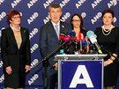 Andrej Babi hovoí na tiskové konferenci hnutí ANO k výsledkm senátních a...