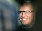 P�edseda �SSD Bohuslav Sobotka ve volebním �tábu strany v Praze. (18. �íjna...