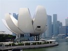 Budova Umlecko-vdeckého muzea v Singapuru, v nm se v nedli konaly tiskovky...