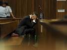 Oscar Pistorius u soudu v Pretorii. V pátek soud vyslechl závrenou e...