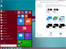 Otevená okna i menu Start reaguje na barvu pozadí vlastními barevnými zmnami....