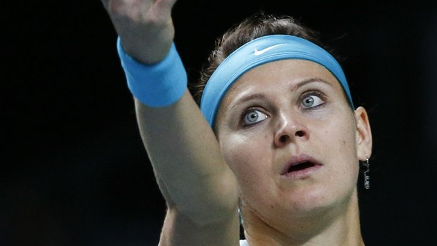 PI SERVISU. Lucie afáová v semifinále turnaje v Moskv. 