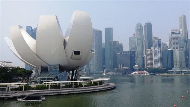 Budova Umlecko-vdeckho muzea v Singapuru, v nm se v nedli konaly tiskovky s astnicemi Masters.