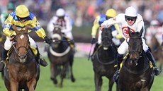 FINI. Orphee des Blins (vpravo) a Al Jaz bojují o vítzství ve Velké...