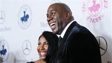 Magic Johnson a jeho manelka Cookie Johnsonová (Los Angeles, 11. íjna 2014)