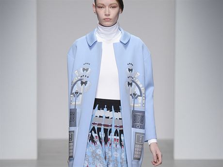 Pastelov modr kabt Holly Fulton, kolekce podzim - zima 2014/2015