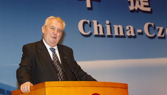 Miloš Zeman na návštěvě Číny (26. října 2014).