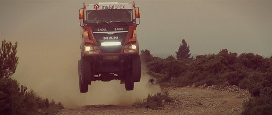 Ale Loprais testuje nový kamion MAN, se kterým pojede legendární rallye Dakar.