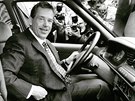 Václav Havel za volantem kody Felicie