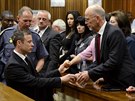 Píbuzní Oscara Pistoriuse ped soudem v jihoafrické Pretorii (21. 10. 2014)
