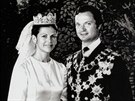 védský král Carl XVI. Gustaf a Silvia Sommerlathová se vzali 19. ervna 1976.