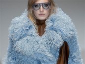 Pastelově modrý kabát Gucci, kolekce podzim - zima 2014/2015