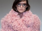 Pastelově růžový kabát Gucci, kolekce podzim - zima 2014/2015