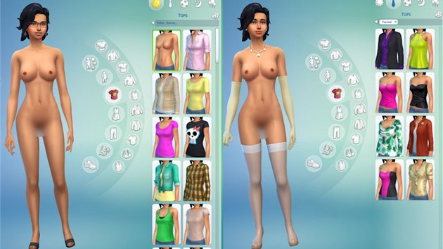 Upravené vzhledy pro nahé postavy v Sims 4