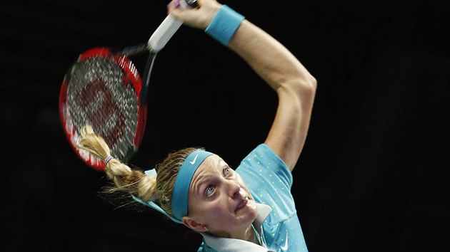esk tenistka Petra Kvitov podv v utkn proti arapovov na Turnaji mistry.