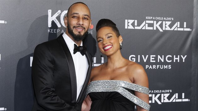 Swizz Beatz a Alicia Keys (New York, 30. jna 2014)