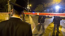 Izraelská policie steí místo, kde byl postelen idovský aktivista Jehuda...