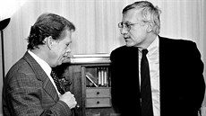Václav Havel a Václav Klaus na snímku z roku 1992